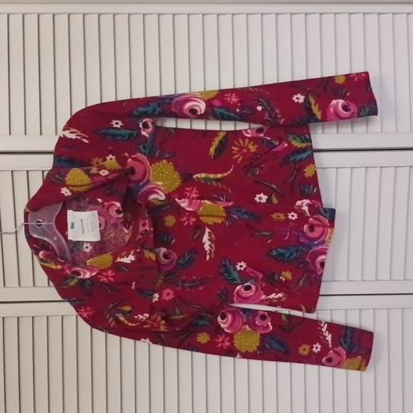 Anthropologie Sparrow Boho Floral Merino Wool Tea House Cardi Jacket, Size XS - Picture 2 of 12